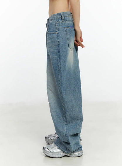 Alaiya Washed Baggy Jeans CF510