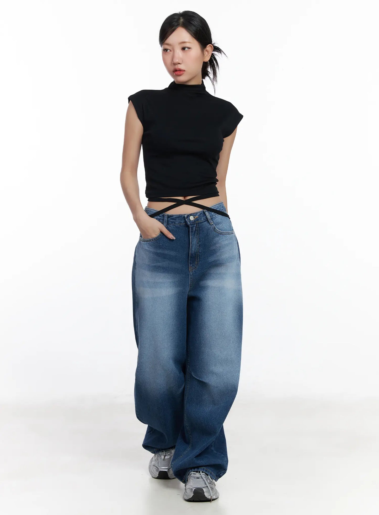 Azari Washed Baggy Jeans CJ530