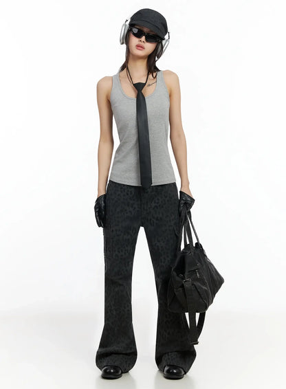 Casual Round Neck Tank Top IA508