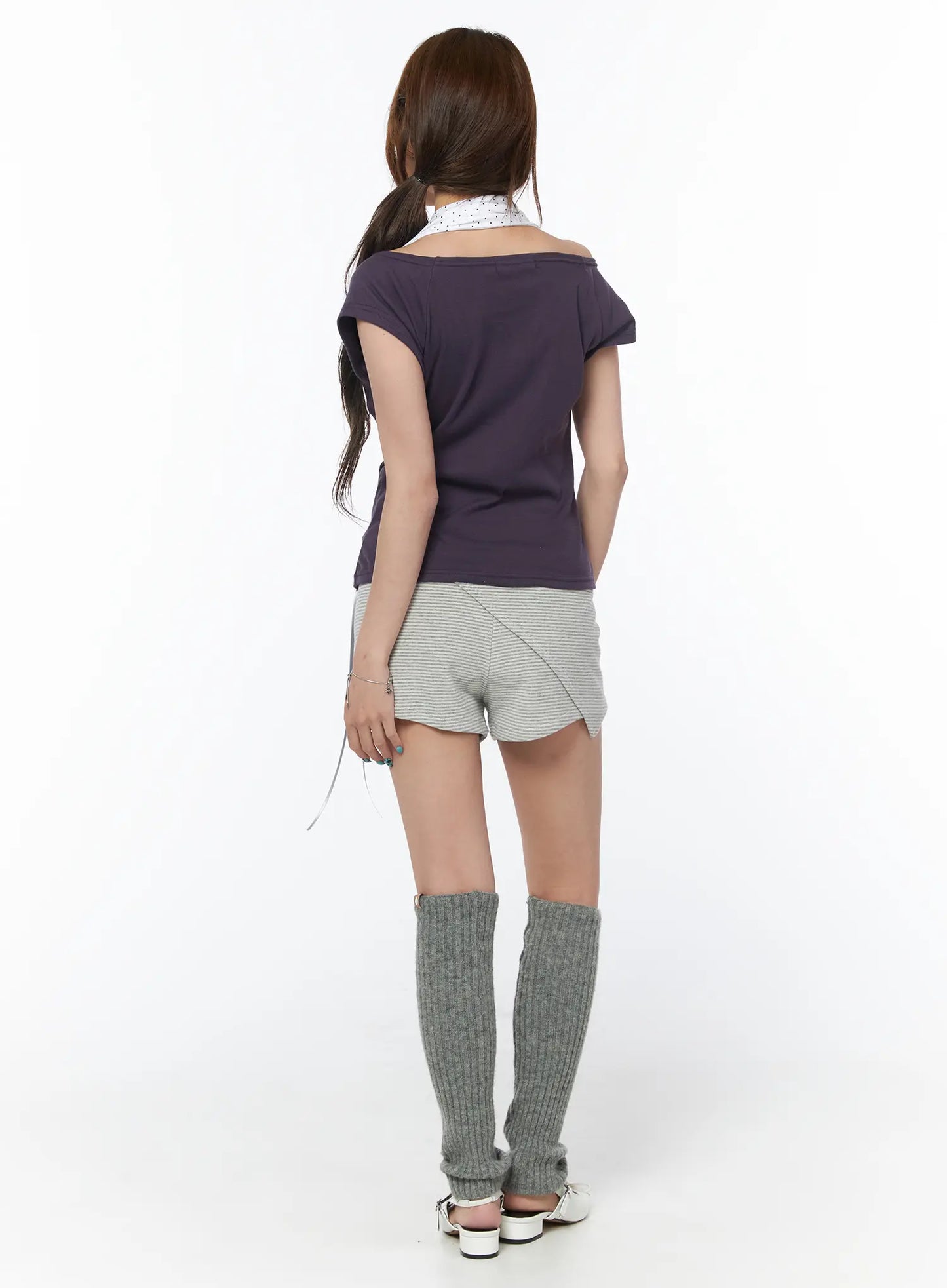 Casual Boat Neck Short Sleeve Tee CY529