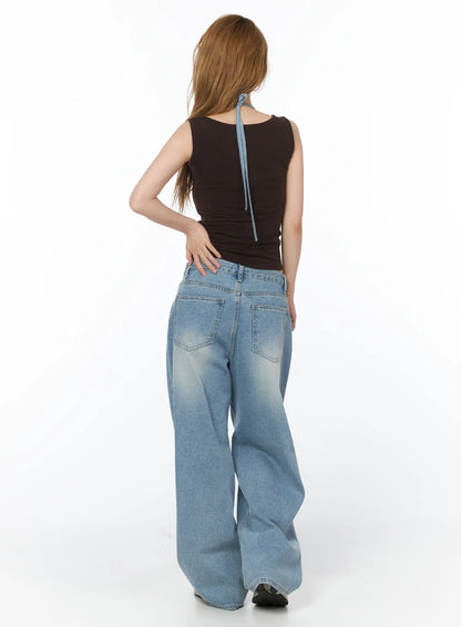 Button Detail Layered Sleeveless Top CY508
