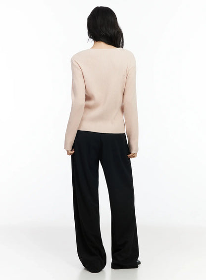 Basic Slim Round Neck Cardigan IM524