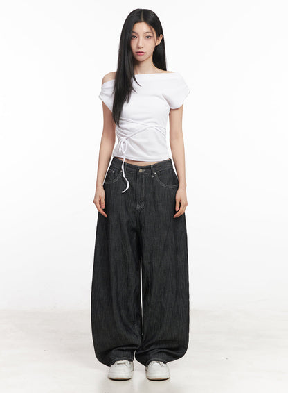 Asymmetric Short Sleeve Wrap Shirt IY516