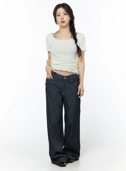 Aomi Wide Leg Jeans CY522