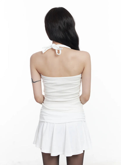 Basic Halter Neck Sleeveless Top CJ527