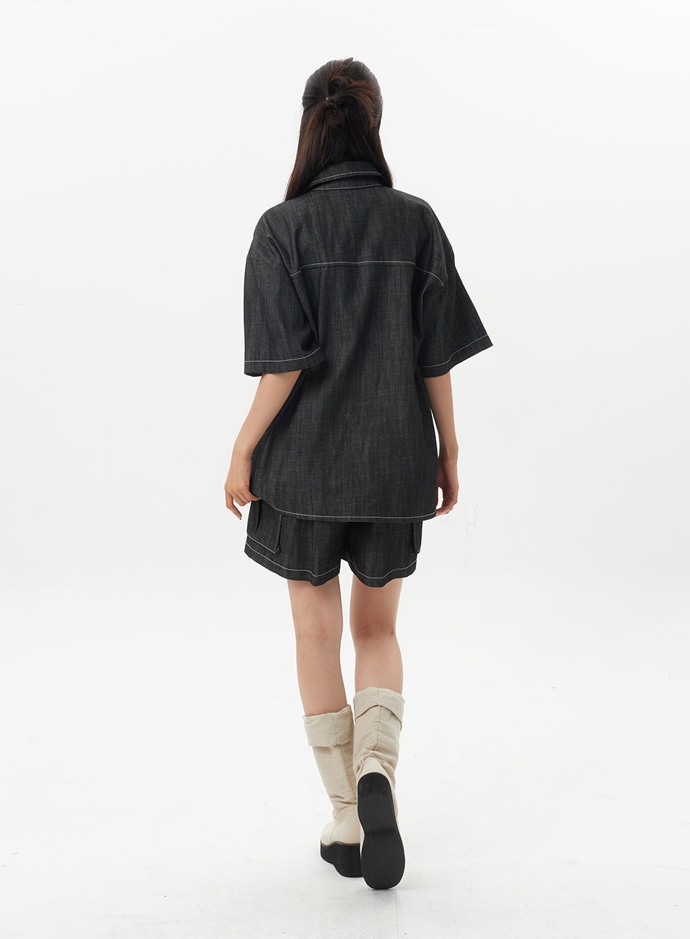 Cargo Denim Shorts OU326