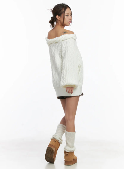 Cable Knit Pom-Pom Shorts CJ512