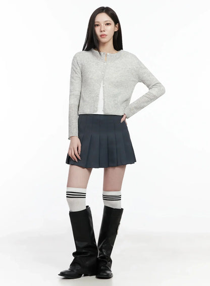 Basic Ribbed Cardigan IJ528