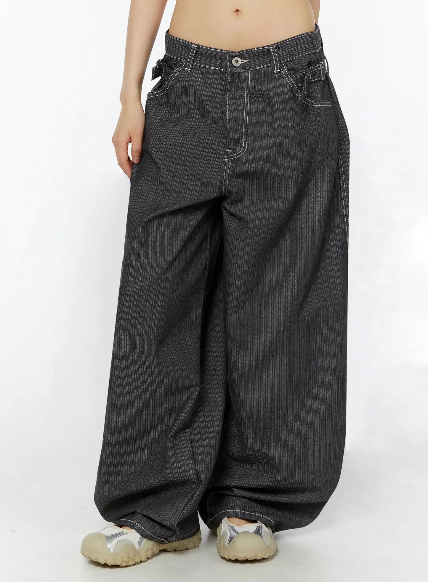 Casual Baggy Stripe Pants IU518