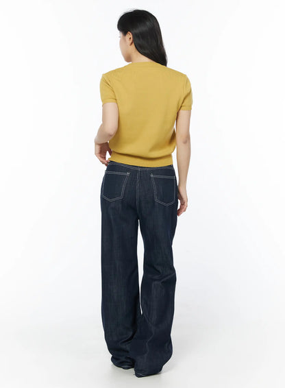 Basic Ribbed Knit Top CD805