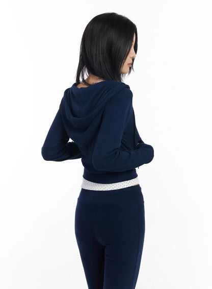 Casual Zip-Up Hoodie and Sweatpant Set CF526