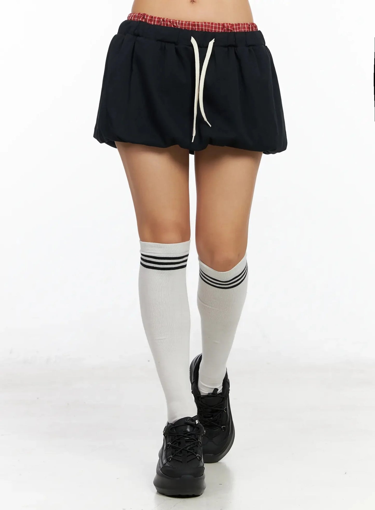 Checkered Balloon Skort CA513