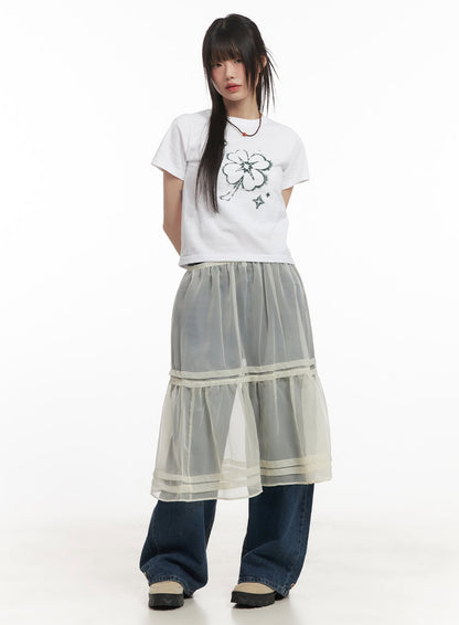 Clover Graphic Crop Top CF518