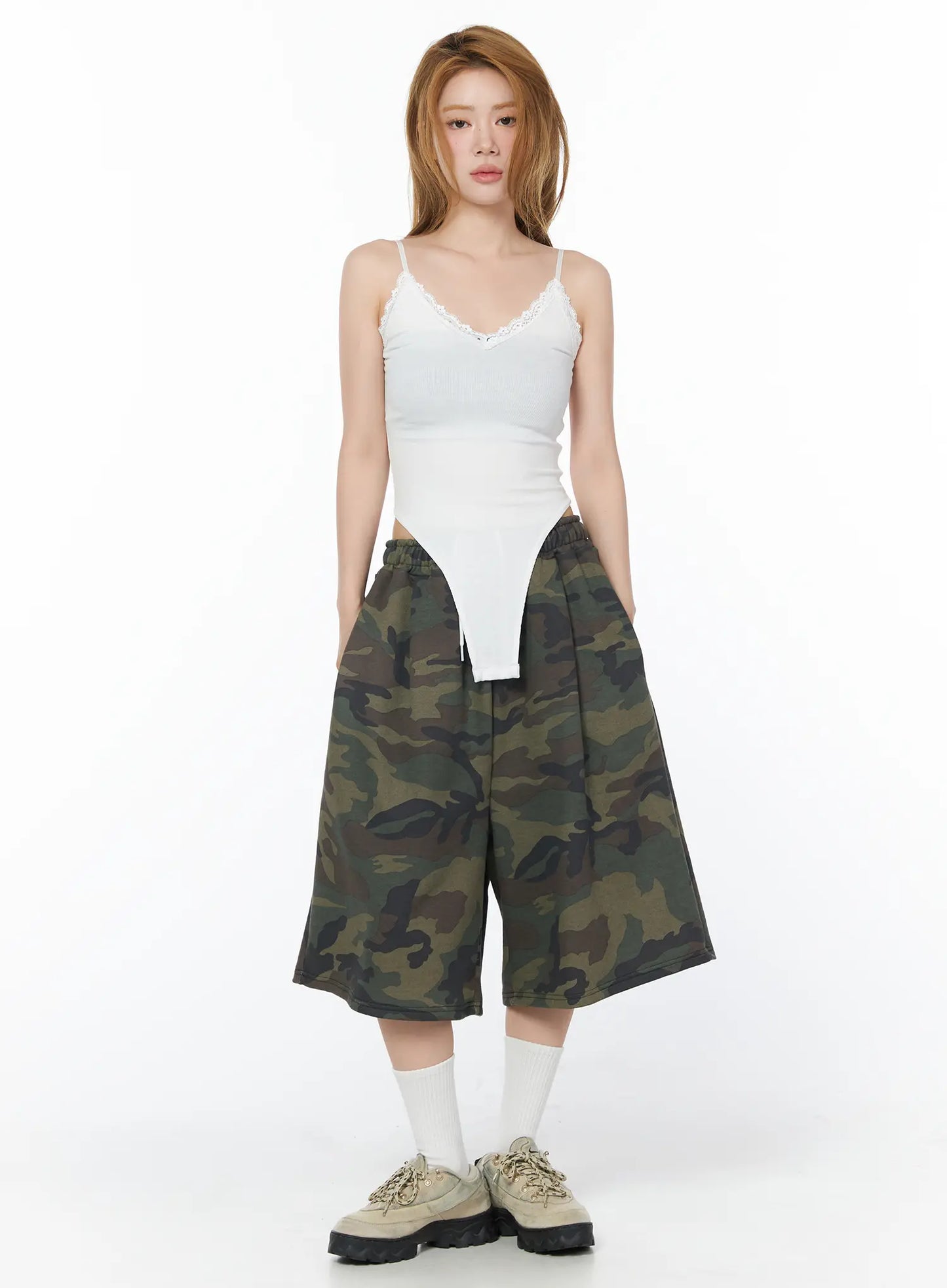 Camouflage Patterned Bermuda Shorts CY508