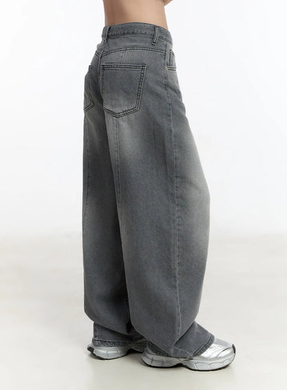 Armani Washed Wide Leg Jeans CM511
