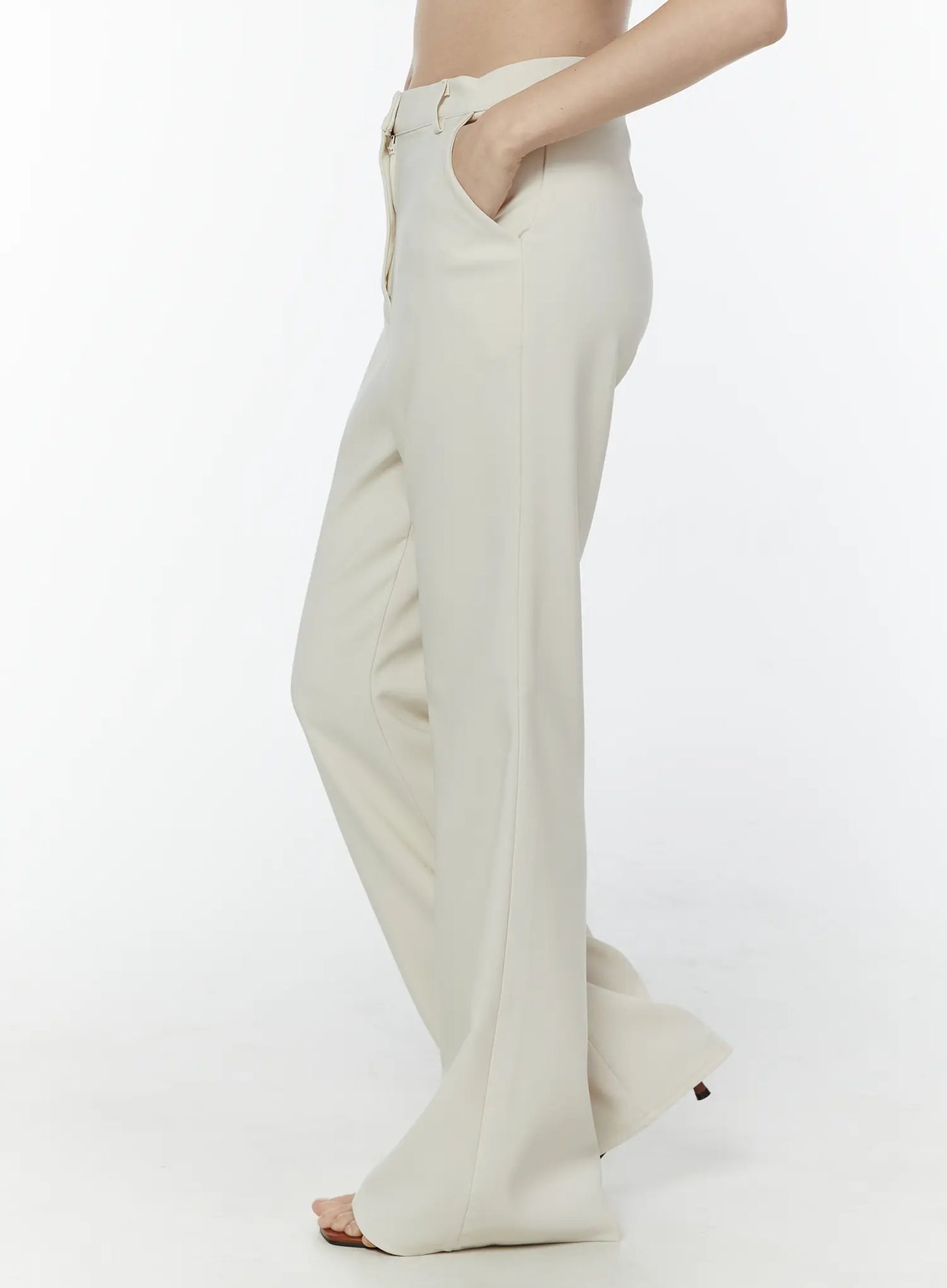 Basic Stretch Bootcut Slacks IU503