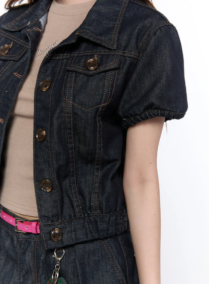 Casual Puff Short Sleeve Jacket CA522
