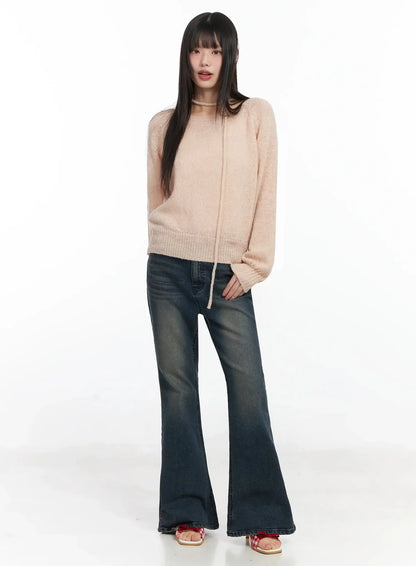 Chic Off-Shoulder Knit Sweater and Thin Scarf Set F517