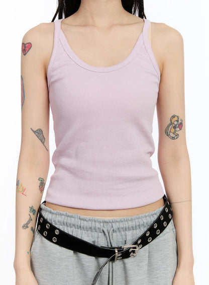 Basic Ribbed Tank Top CA506