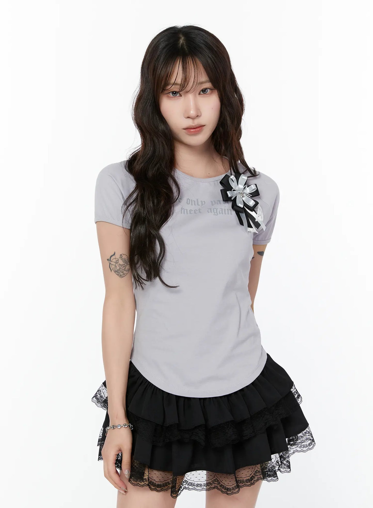 Chic Rosette Embellished Top CY514