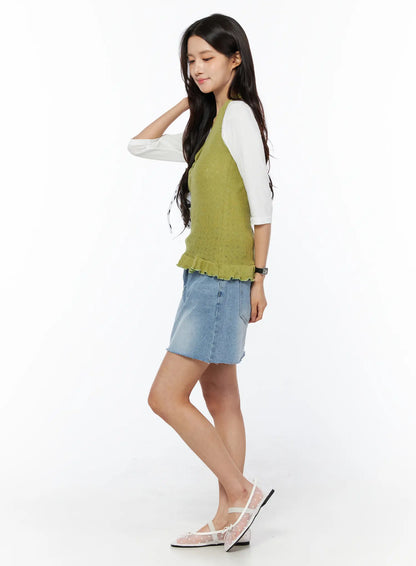 Casual Denim Mini Skirt CU522