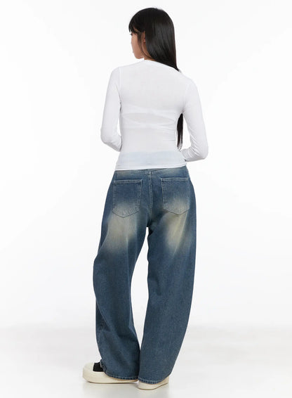 Basic Round Neck Crop Long Sleeve Tee CM512