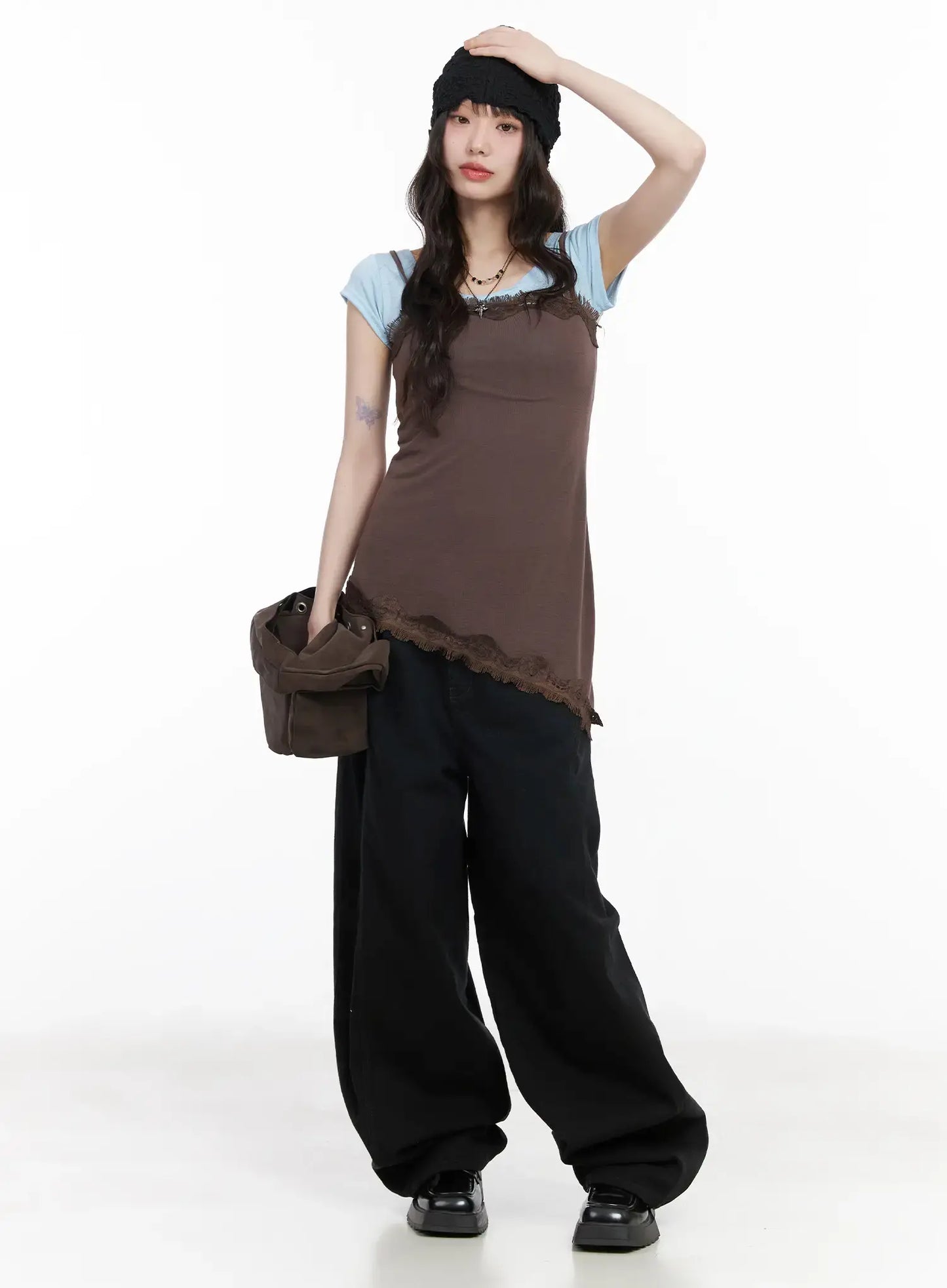 Angel Wing Wide-Leg Trousers CM526