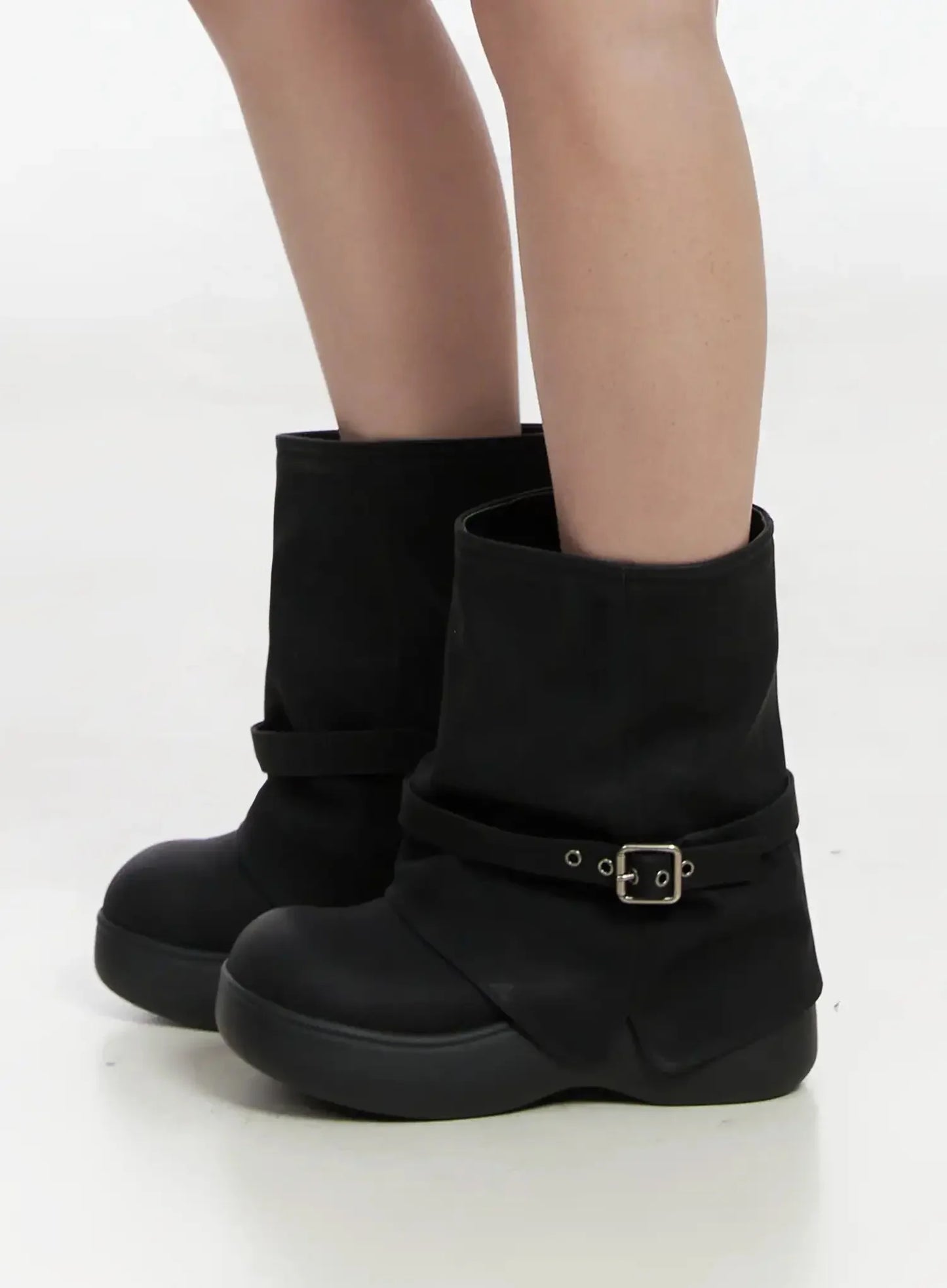 Chunky Platform Mid-Calf Boots IM503
