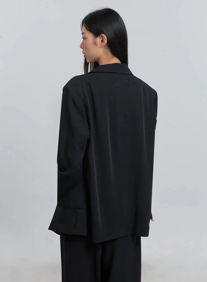 Classic Oversized Blazer (Black) IU512