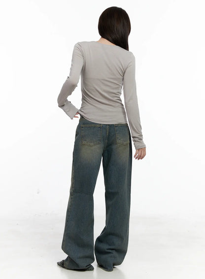 Classic U-Neck Long Sleeve Top CO520
