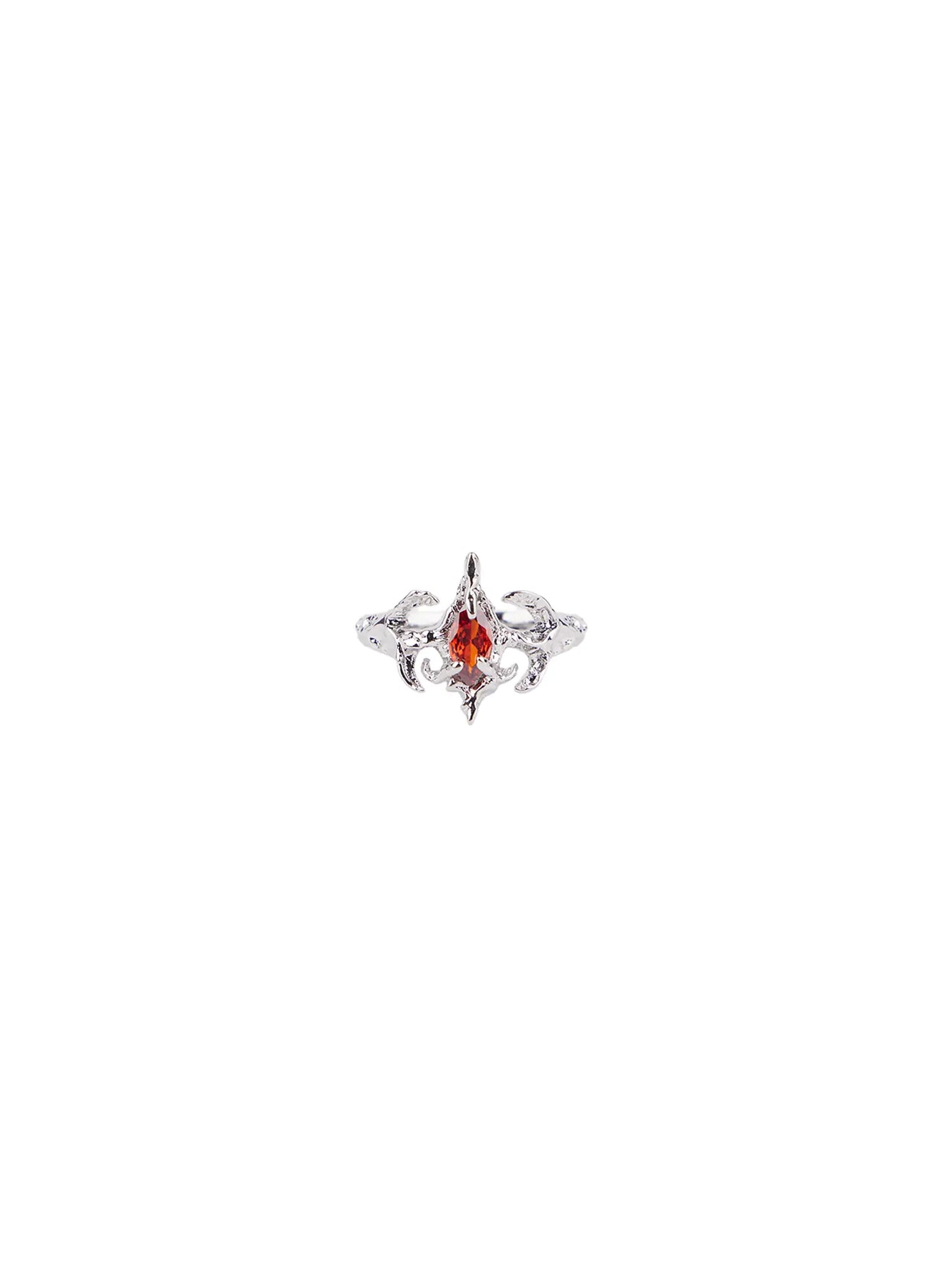 Centered Red Cubic Ring CF525