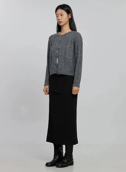 Cable Knit Cardigan ID516