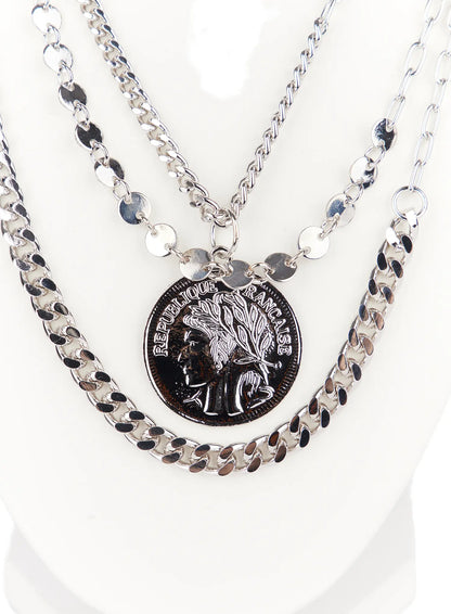 Bold Multi-Layer Y2K Necklace CF503