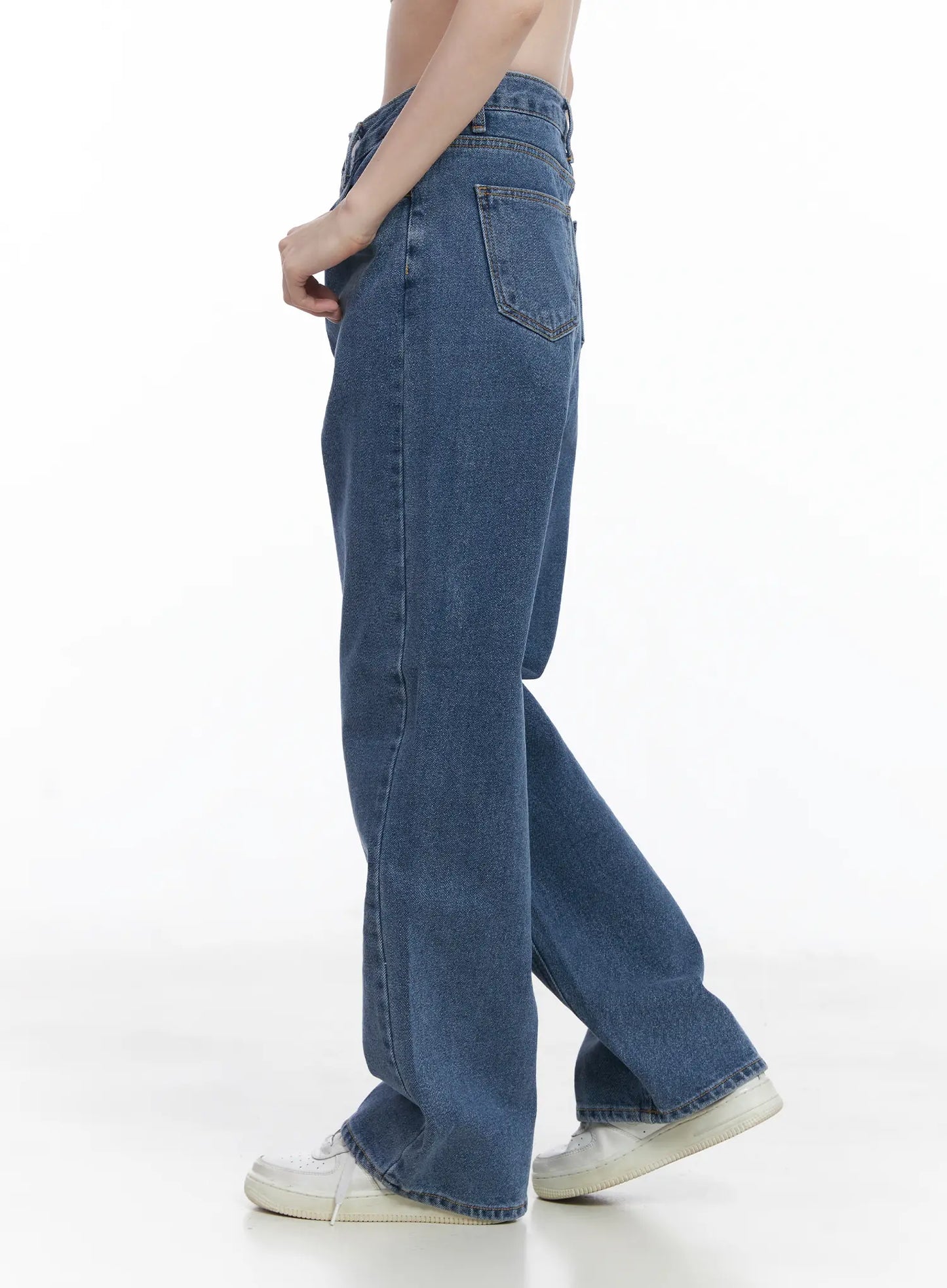 Ashlyn High-Waist Fleece-Lined Wide-Leg Jeans CJ507