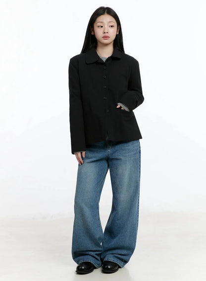 Classic Button-Up Blazer IM519