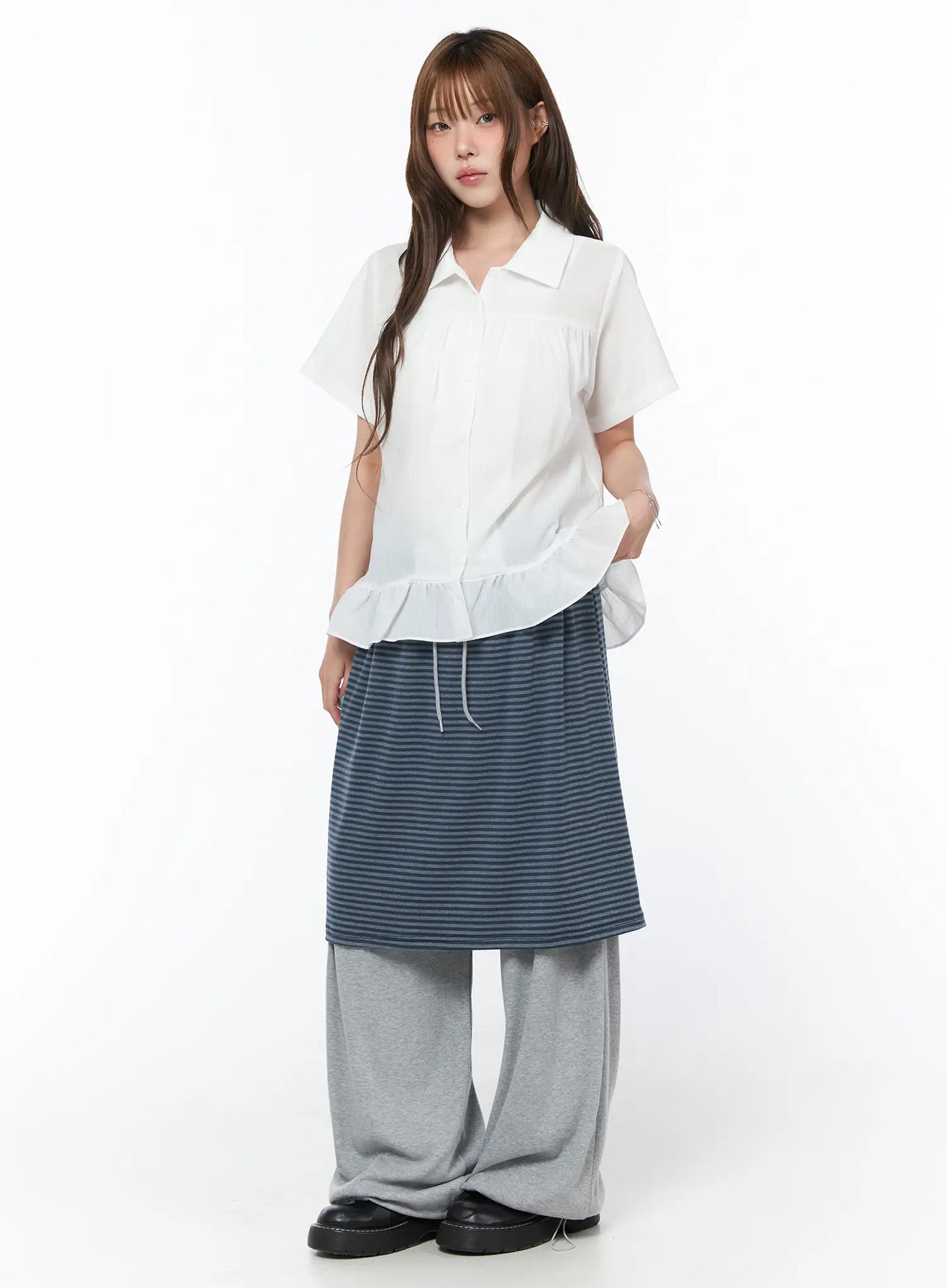 Casual Striped Skirt Pants CY529