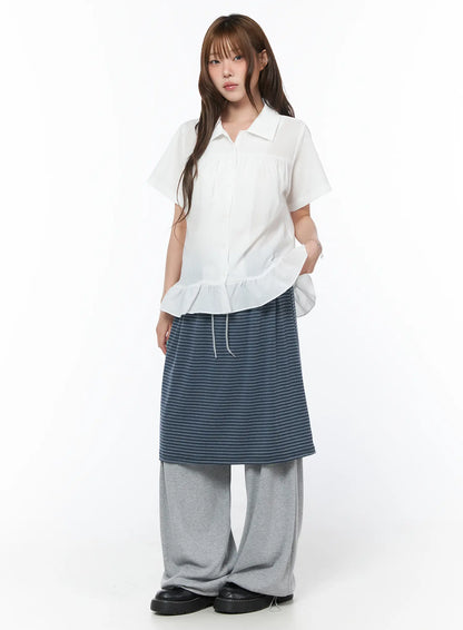 Casual Striped Skirt Pants CY529