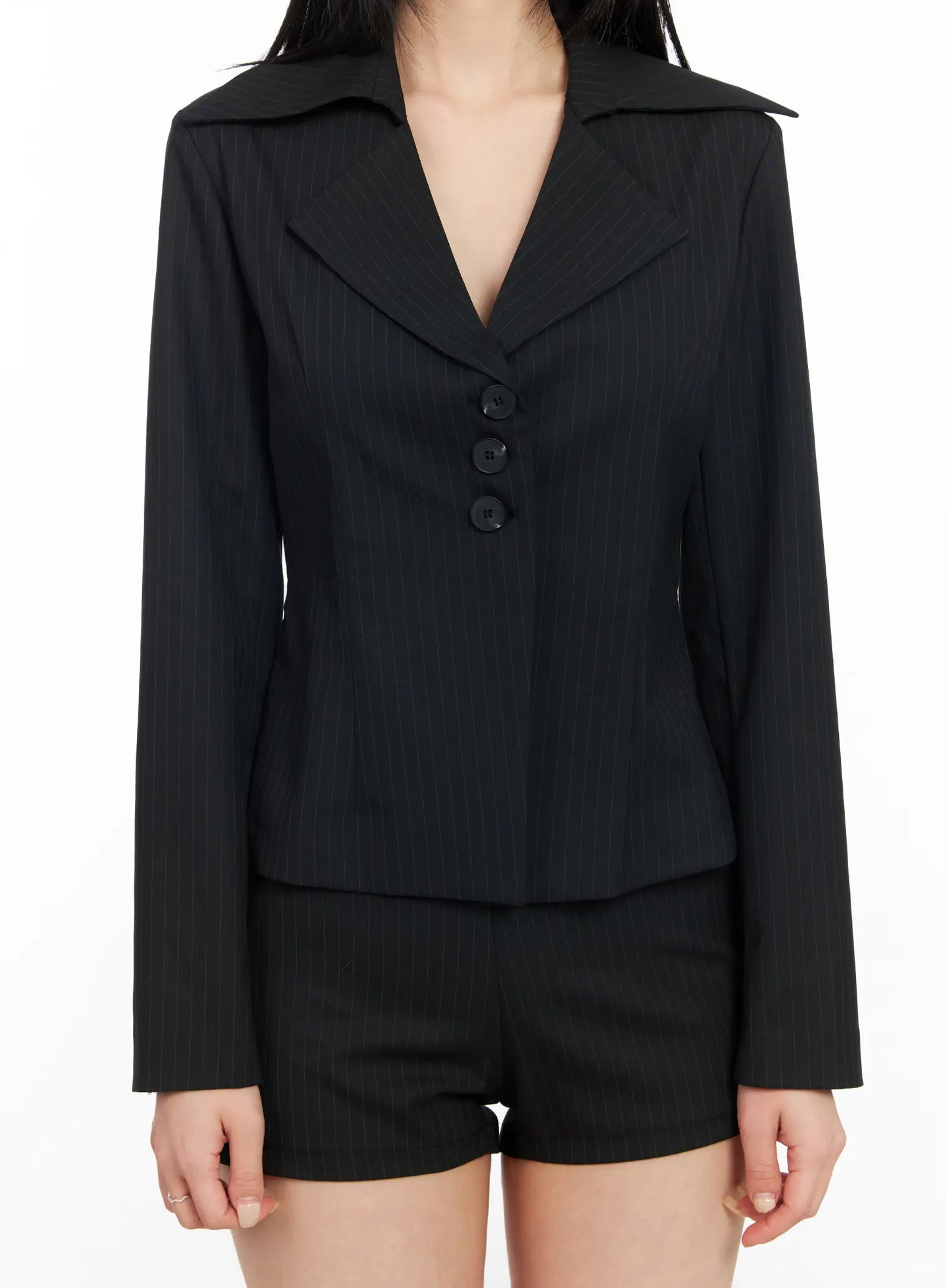 Chic Striped Tailored Blazer Jacket CM517