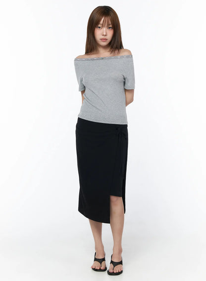 Asymmetrical Midi Skirt CY529