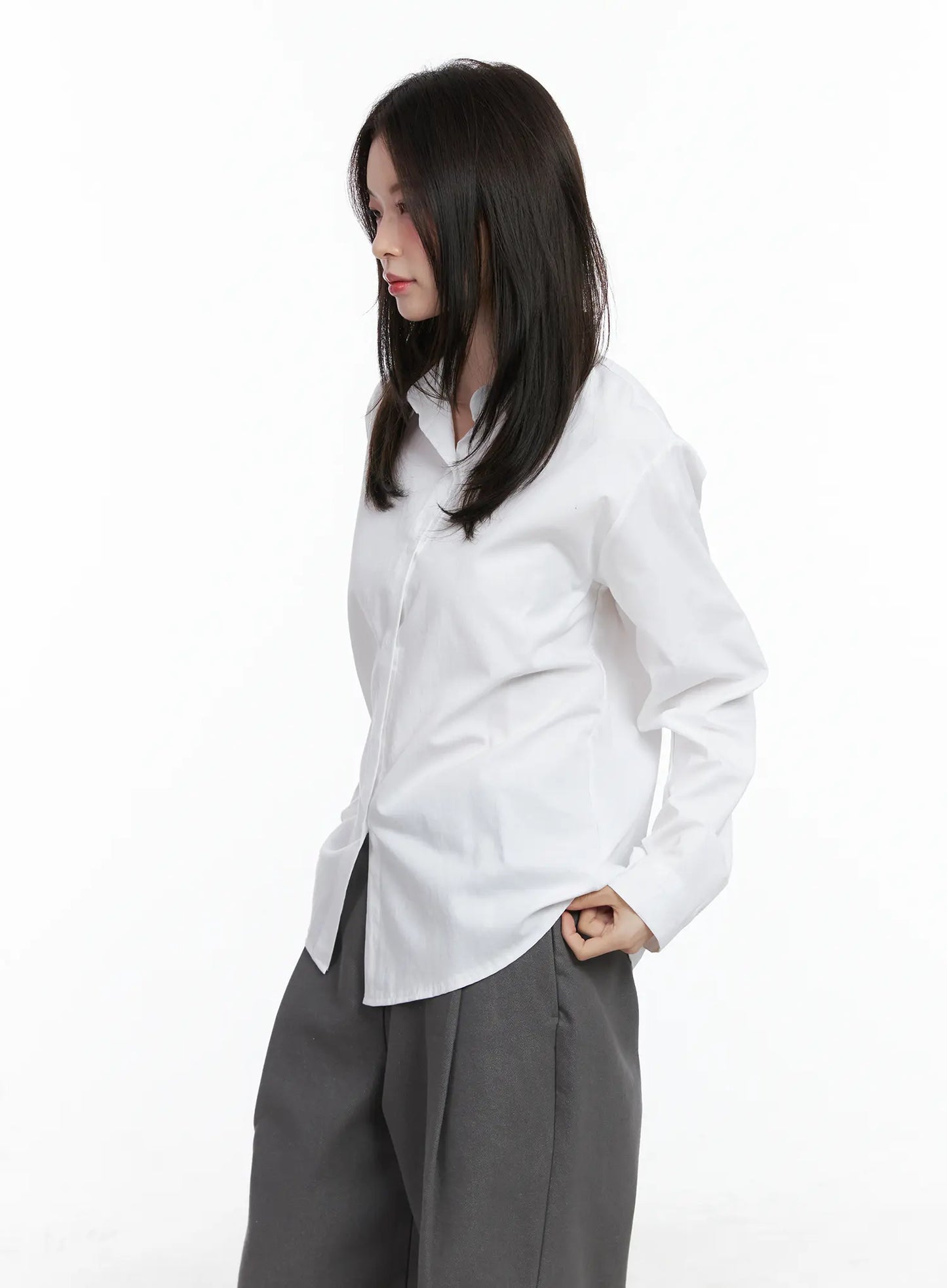 Classic Long Sleeve Button-Up Shirt CN519