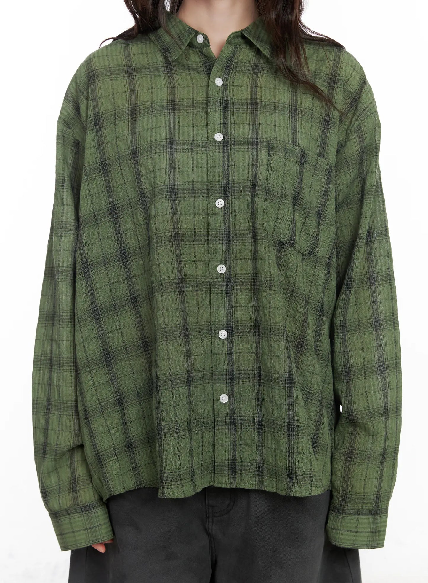 Casual Plaid Button-Up Shirt CM526