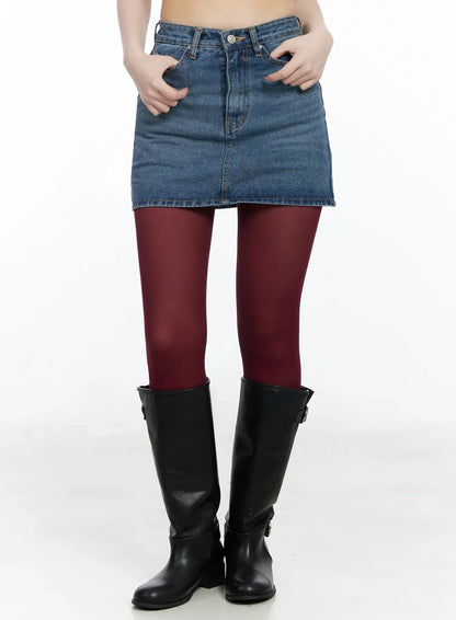 Casual Denim Mini Skirt IJ528