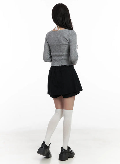Classic Pleated Mini Skirt CN527