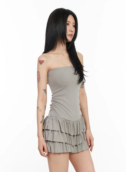 Chic Ruffle Tube Dress CM517