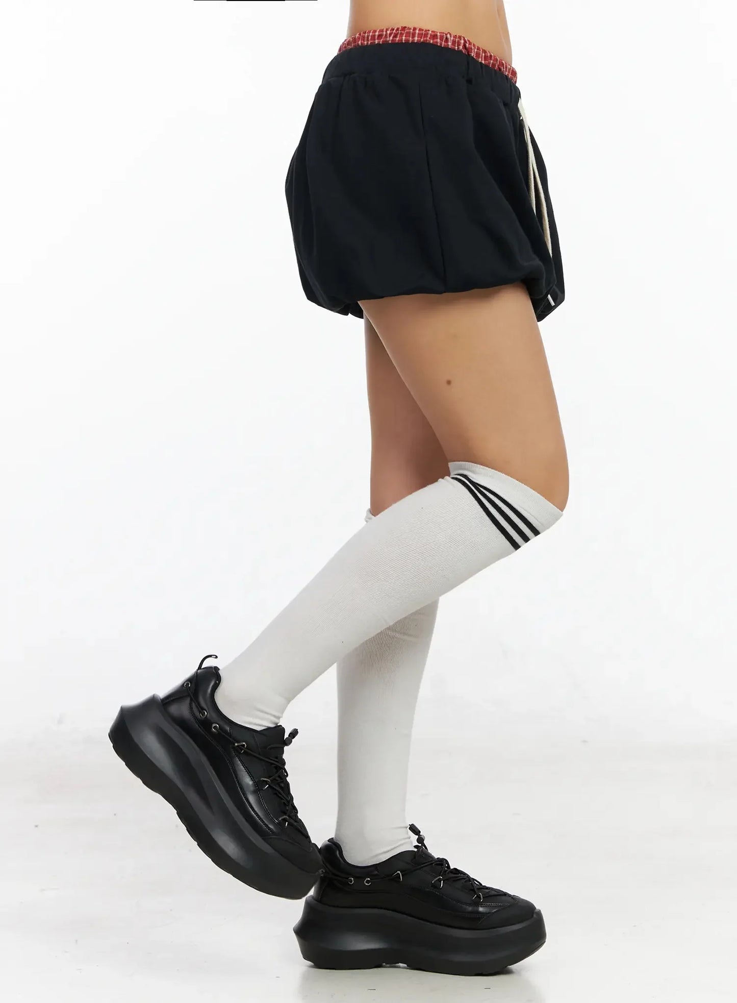 Checkered Balloon Skort CA513