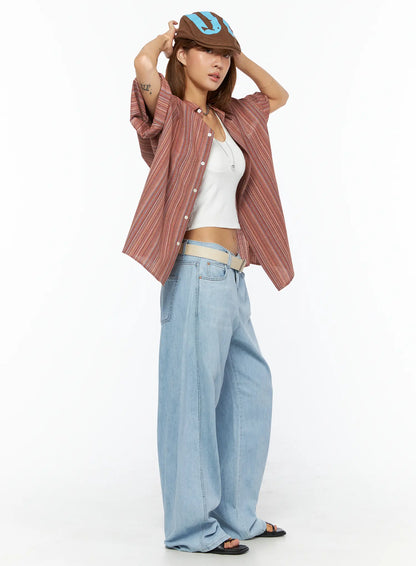 Bohemian Striped Over-Sized Shirt CU518