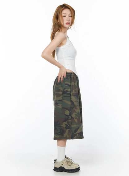 Camouflage Patterned Bermuda Shorts CY508