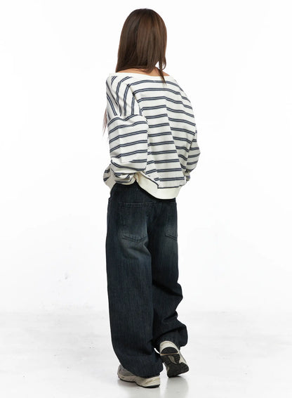 Aspyn Wide-Leg Washed Corduroy Jeans CO510