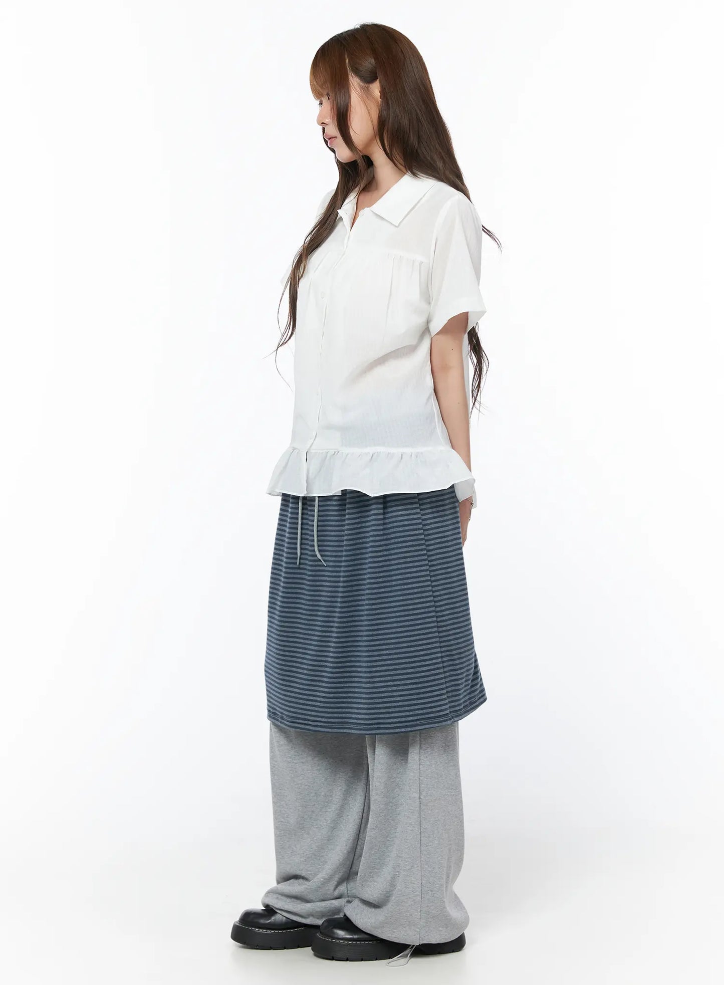 Casual Striped Skirt Pants CY529