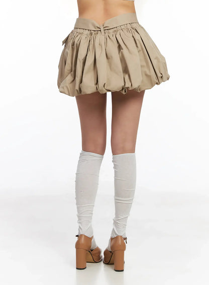 Belted Pumpkin Mini Skirt CF504